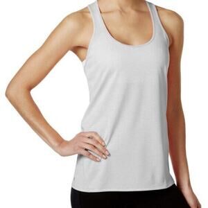 Ideology Womens Stretch Heathered Racerback Tank Top Gray Silver. Sz Med. Yoga